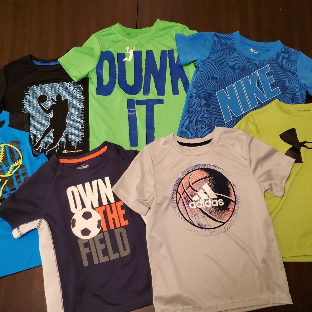 Boys Nike, Adidas, Champions, all DriFit Shirts